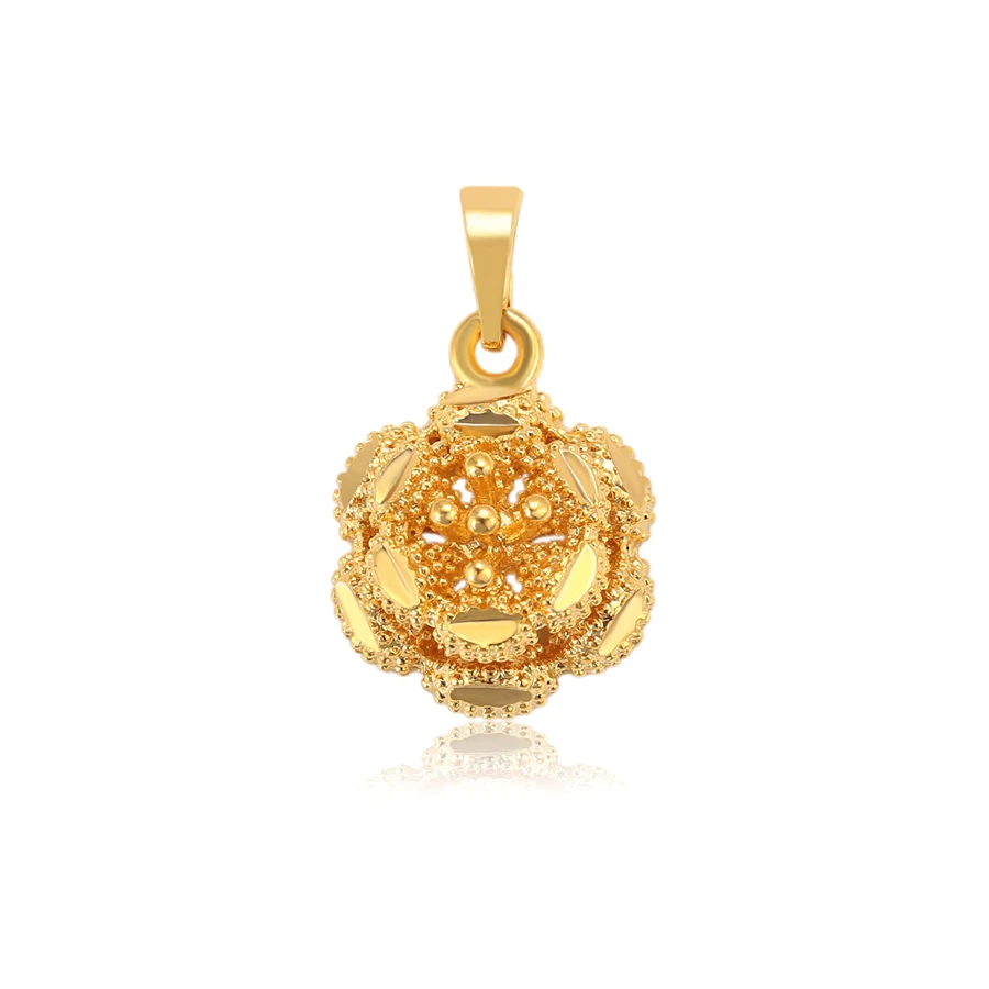 

35908 Xuping new design 24k gold color hot sale design women jewelry hibiscus pendant