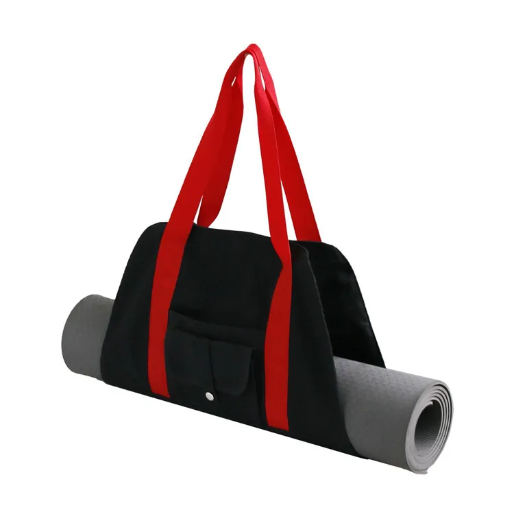 

Sports Outdoor Wear-resistant Canvas Yoga Mat Bag Fitness Exercise Handbag Single Shoulder Multi-function Yoga Mat Bag, Picture show