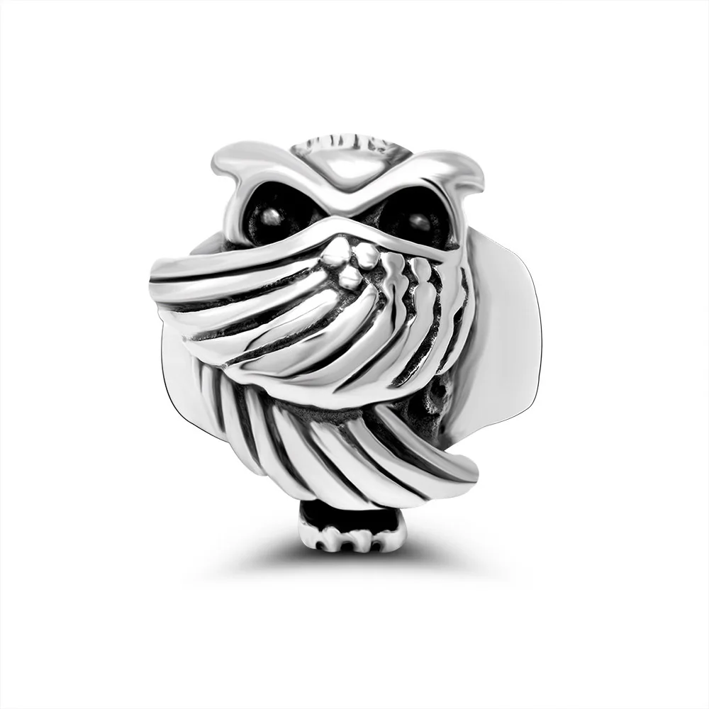 

2021 Sailing Jewelry Vintage Owl Ring Owl Mens Ring Titanium Steel Owl Ring