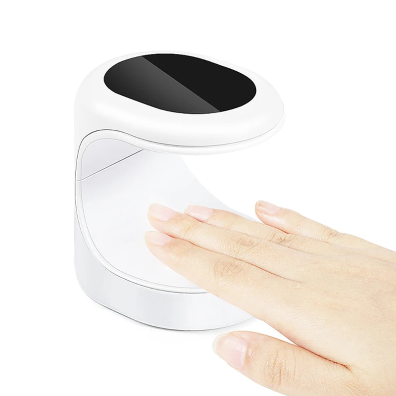 

Mini Nail Dryer UV LED Lamp Manicure Machine Single Finger Nails Art Tool Gel Polish 16W LED Nail Gel Lamp Mini Manicure Tools, White pink light blue black green purple