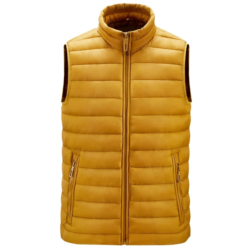 

Made In stock Men's Water-Resistant Zip-Up Lightweight Keep warm Puffer Vest Winter Plus size Men's Jacket Based Vest, As picture shown, or custom colors