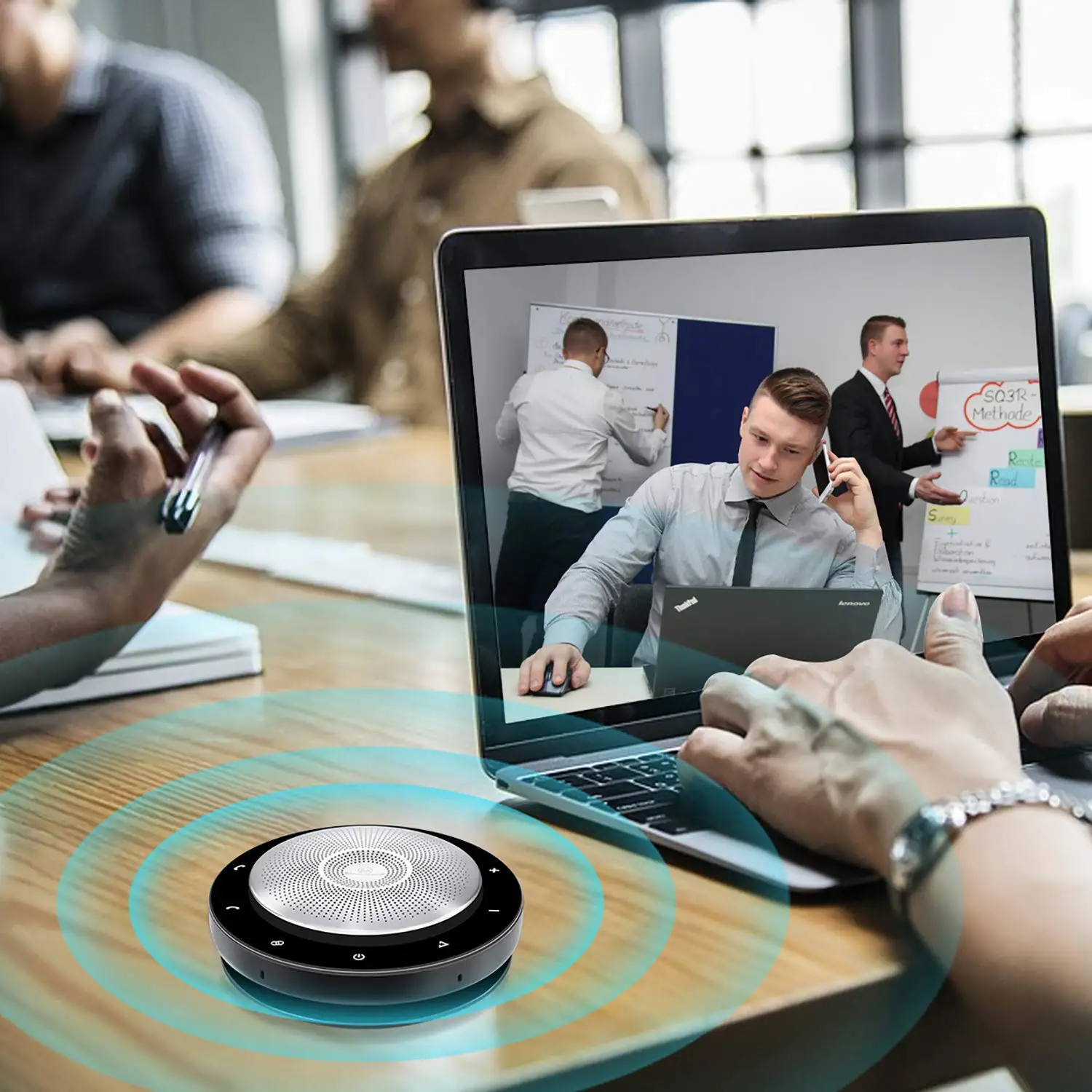 High Quality Bluetooth Speakerphone for Conference Calls and Music with 360 Degree Audio Pickup - ANKUX.COM