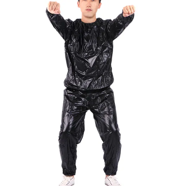 

New Products Disposable Unisex Pvc Sweat Sauna Clothes Suits, Black