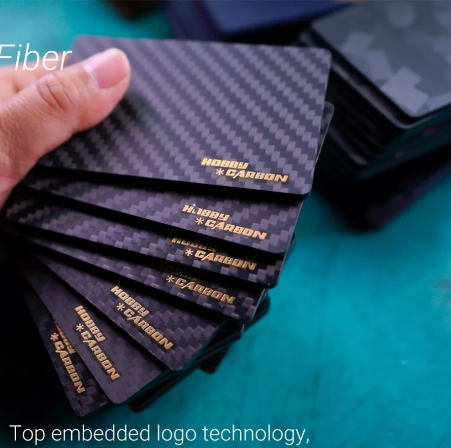 

2.0mm thickness Luxury carbon fiber business card / name card (customized logo print available), Black