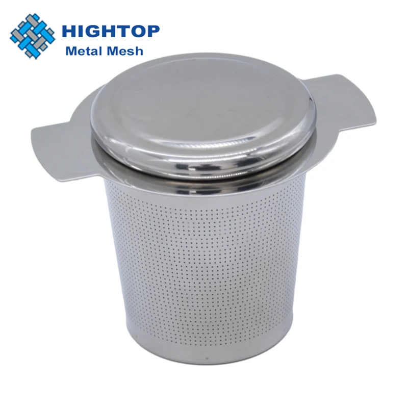 

304SS Stainless Steel Tea Infusers Strainer With Cover And Two Handles