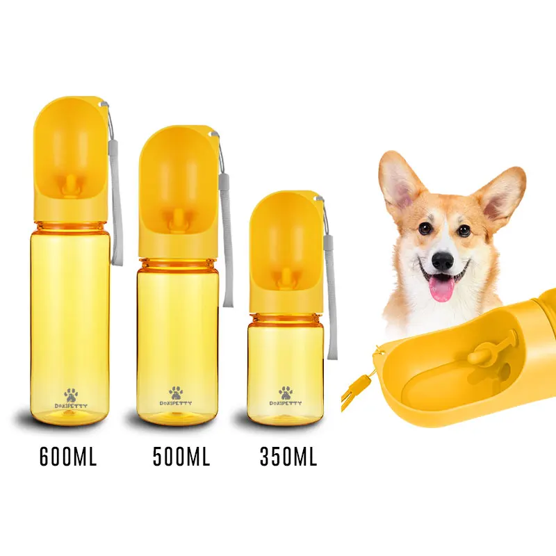 

2023 New Custom Logo Outdoor BPA Free Leak Proof Plastic Portable Travel Pet Dog Drinking Water Bottle