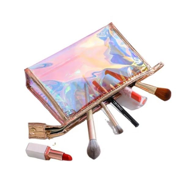 

New Arrivals Cheap Transparent Holographic Laser Portable Storage Symphony PVC Makeup Bag