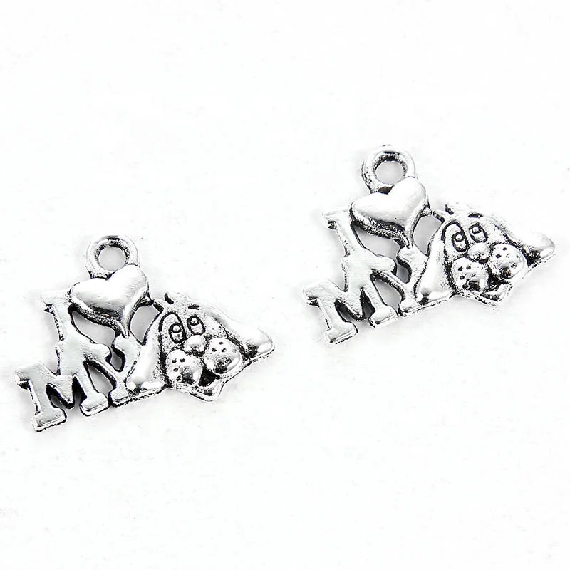 

Alloy Tibetan Silver Plated Dogs Charms Pendants for Jewelry Making Bracelet DIY Earring Accessories Handmade Crafts Findings, Picture show