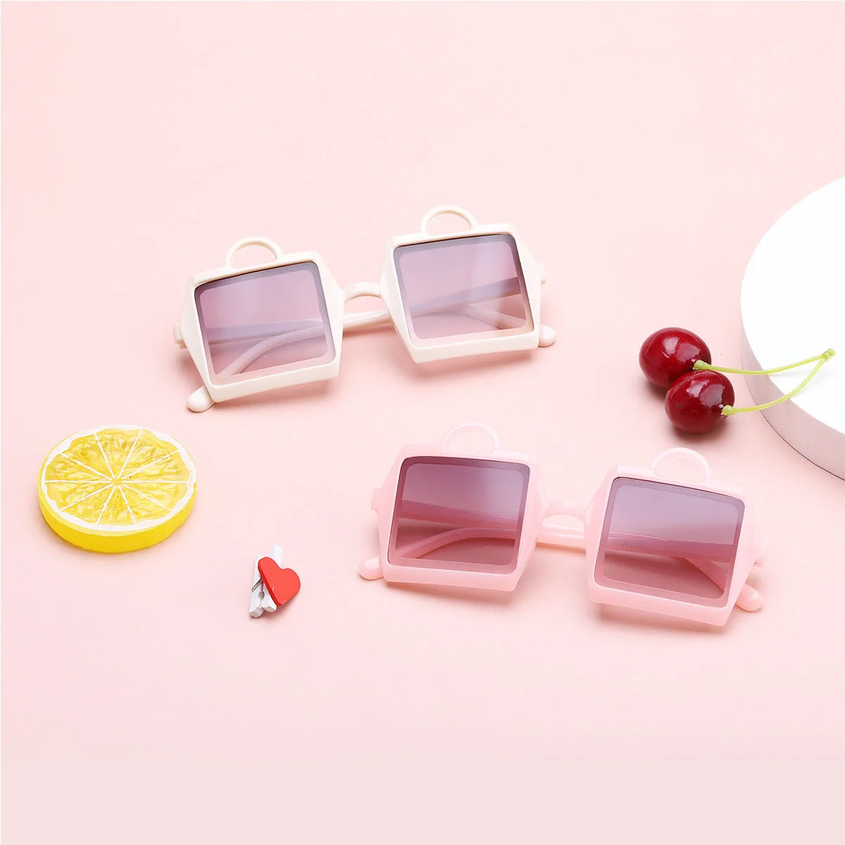 

61034 New Children Fashion Handbag Sunglasses Kid Sunglasses Custom Cute Baby Backpack Sunglasses, Picture