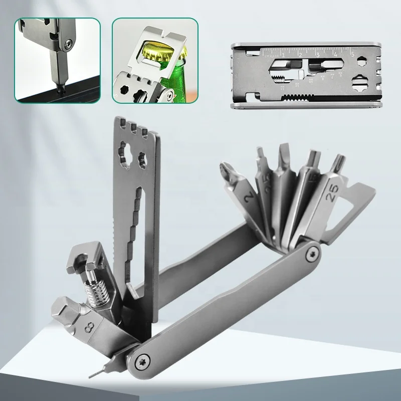 

REYGEAK Multi Bicycle Repair Tool Bike Tool Wrench Herramientas Bicicleta 17 In 1 Road MTB Bike Portable Cycling Tools