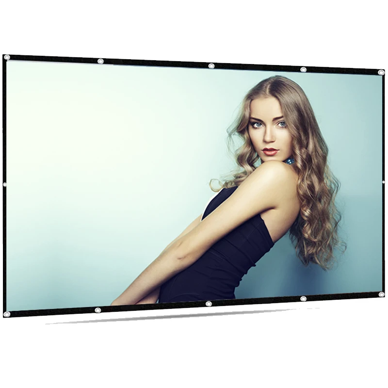 

Yovanxer Outdoor Mobile Projection Screen Portable Foldable for Home Theater Polyester Projection Curtain