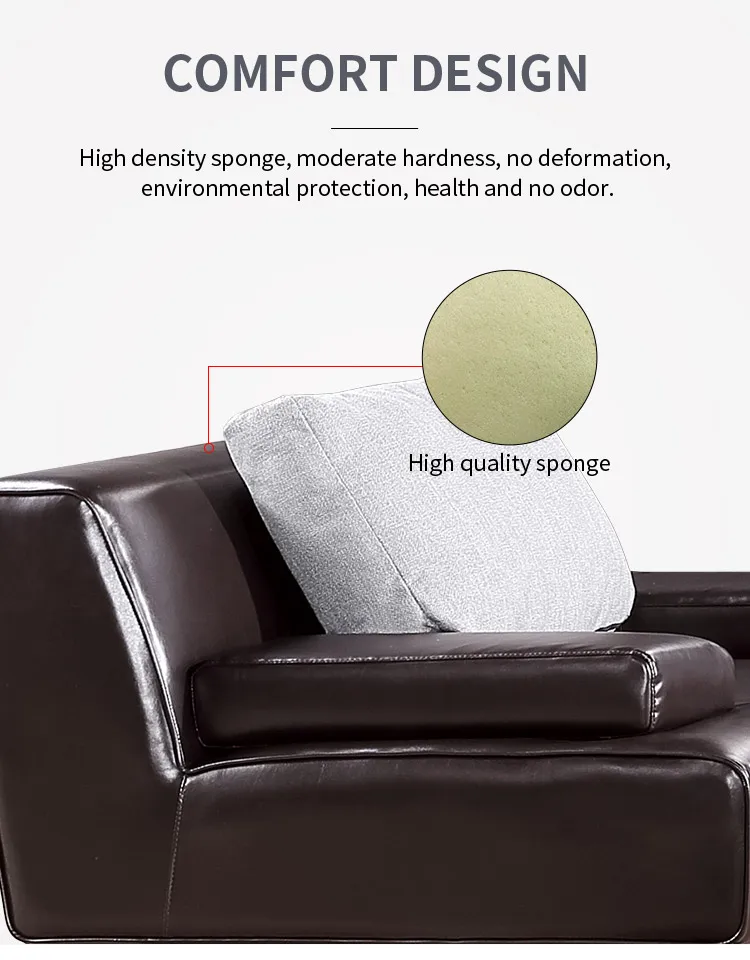 Pengpai Furniture Waiting Area Settee Custom 7 Seater Sofa Set