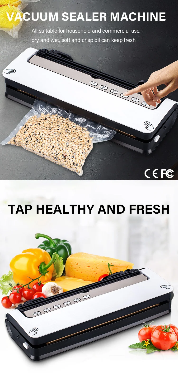 Household small size vacuum food storage machines multifunction professional food vacuum sealer electronic kitchen vacuum packer