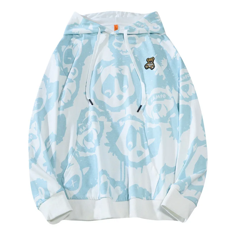 

Original Funky Hight Quality Sustainable Cartoon Bear Full Print Hoodie