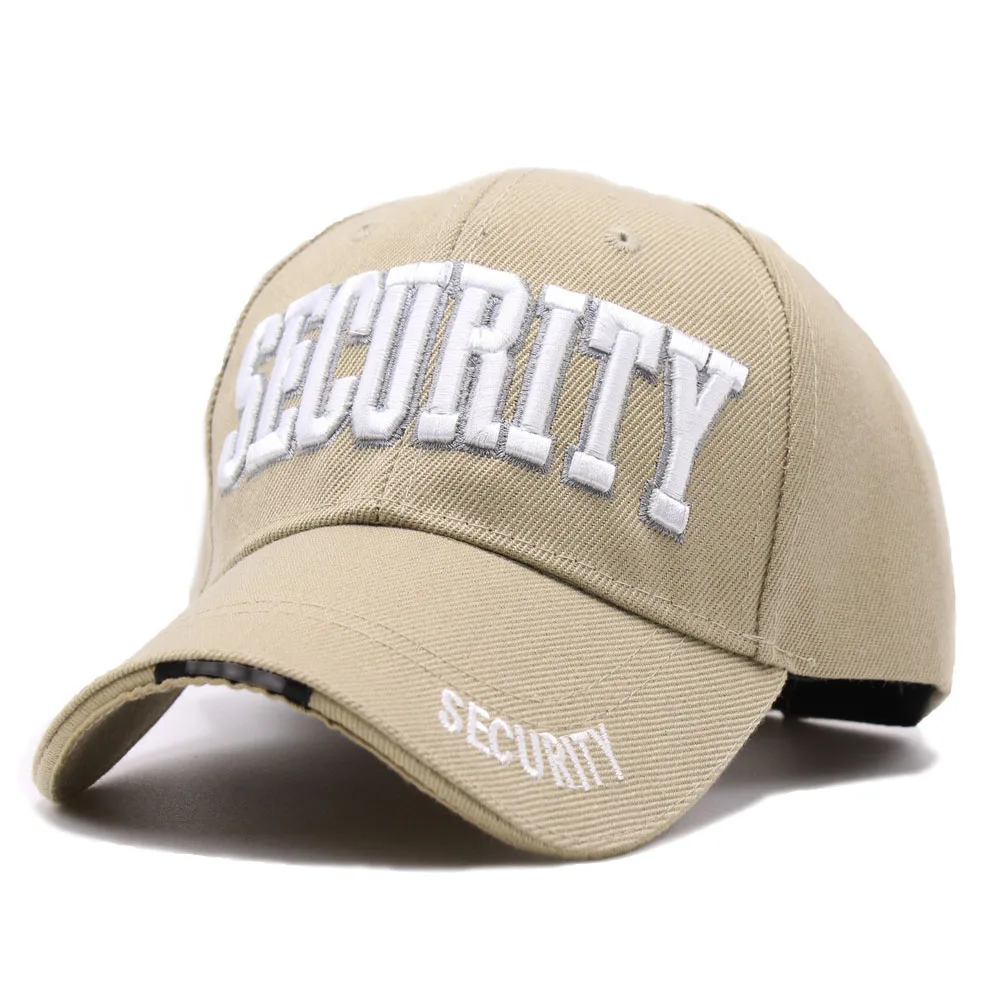 Oem 3d Embroidered Security Guard Officer Cap Unisex Vintage Star Baseball Ball Cap Outdoor 8844