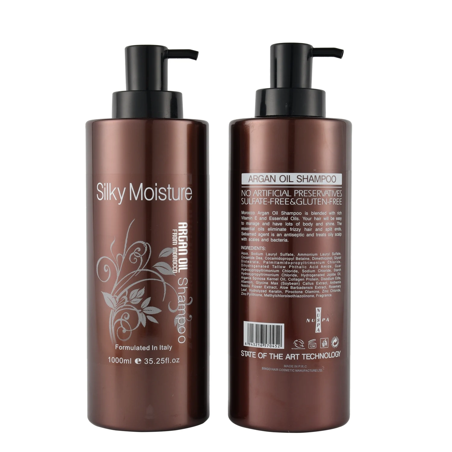 

Hot Sale Argan Oil Silky Moisture Shampoo 1000ml