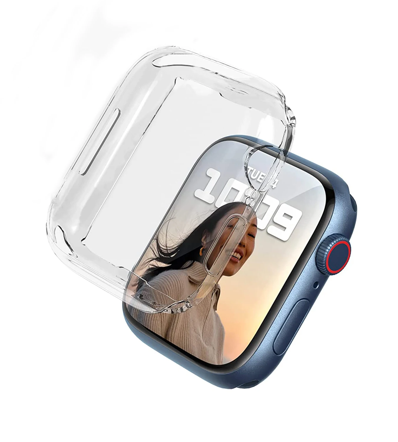 

Amazon Hot Overall HD Clear Transparent Soft TPU Case Protector For Apple Watch Series 7 41mm 45mm