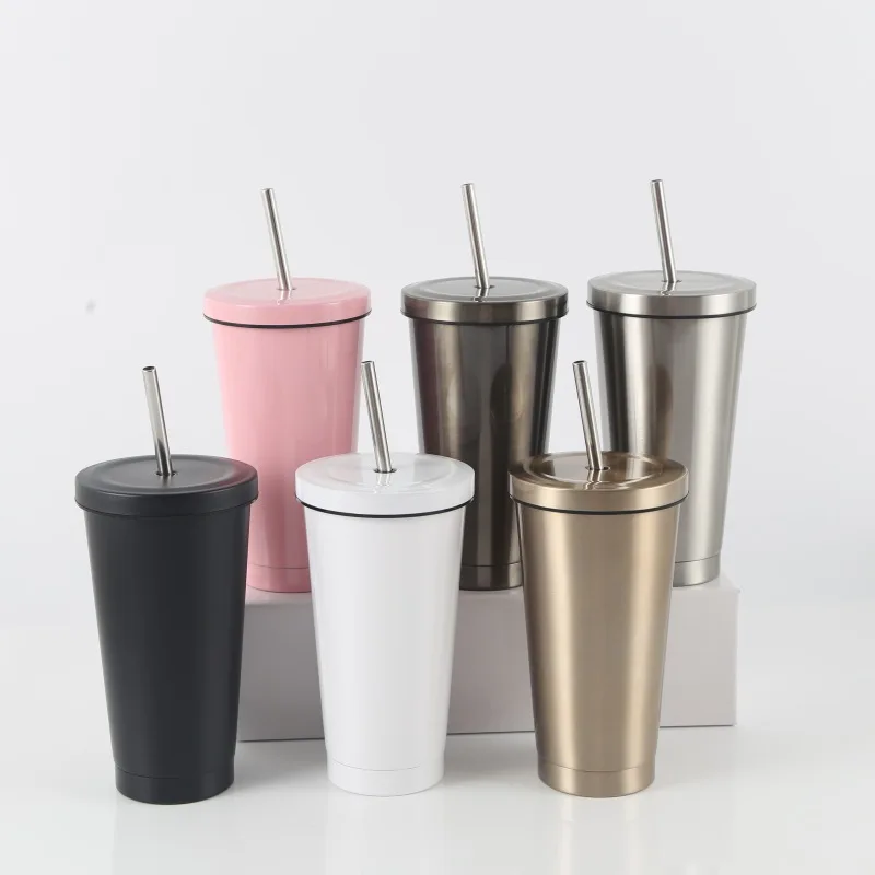

2021 Popular Products 16 oz Wholesale Double Wall Stainless Steel White Blank Coffee Travel Mug Insulated Coffee Mugs with Lid, Customized color