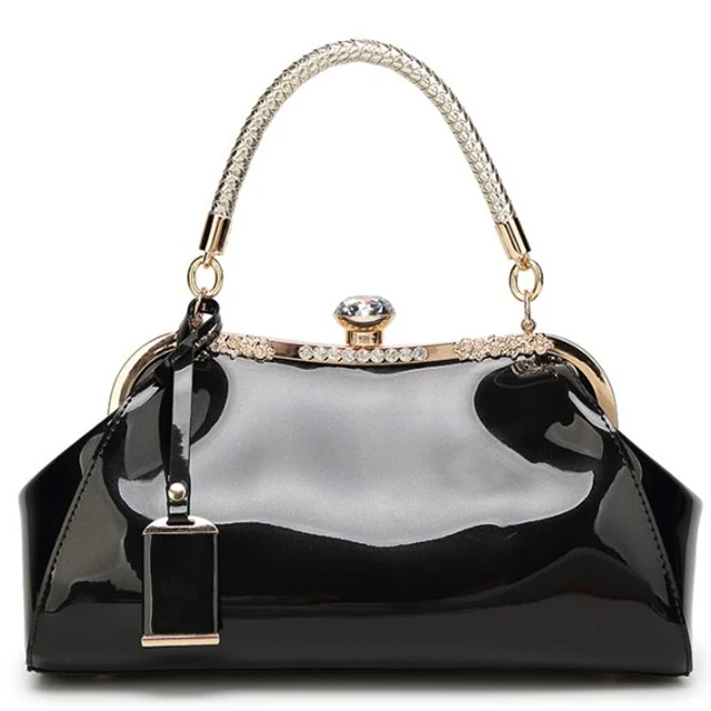 

New High Quality Luxury Designer Brand Patent Leather Bag Women Handbag Tote Shoulder Messenger Varnished Women Bag