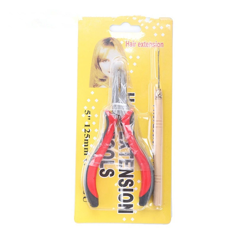 

In Stock Fast shipping high quality hair extension pliers with needle threader hook set hair extension tools