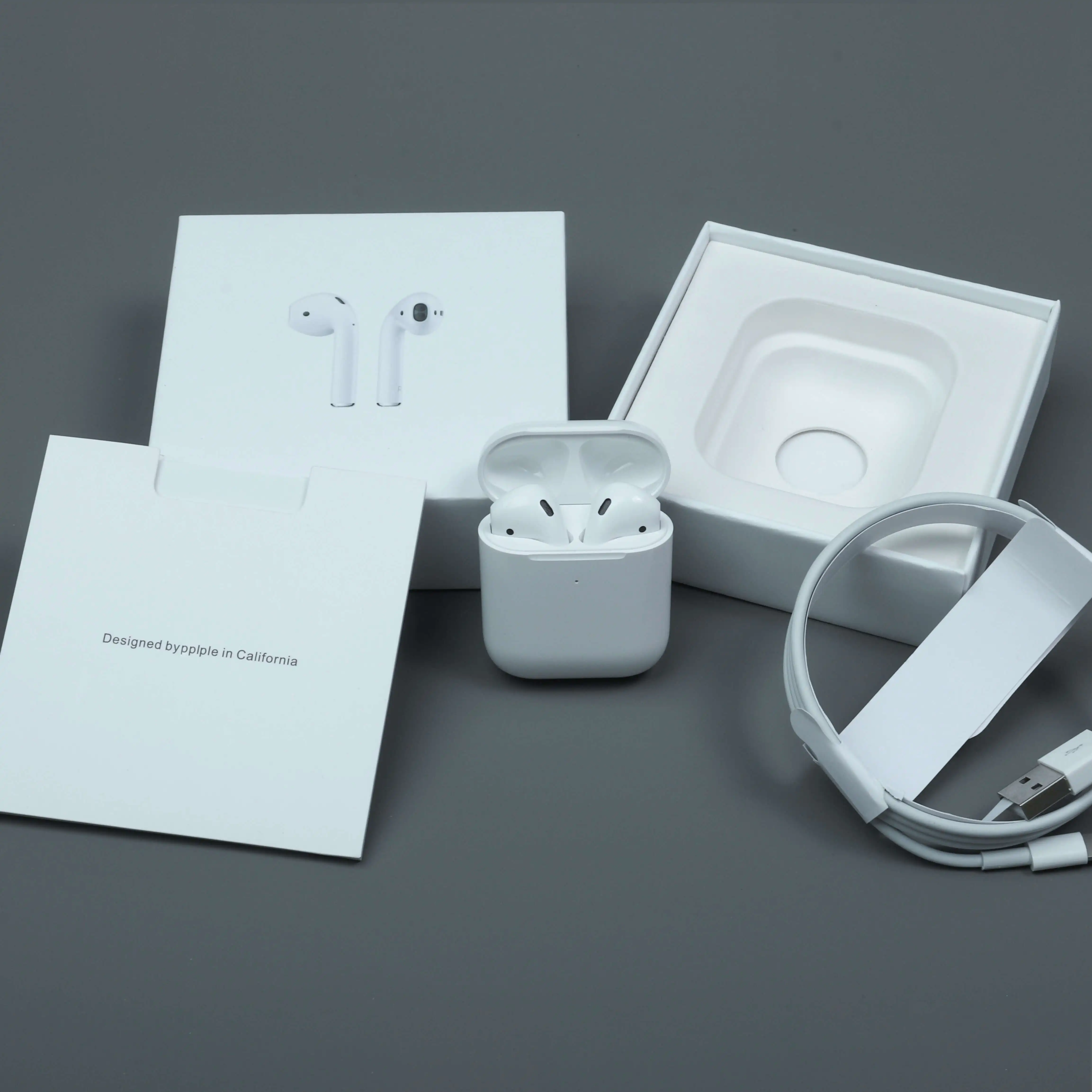 

2022 Us Original Logo Real Strong Bass Lux Clone Airoha Tws Wireless Earbuds Air 2 3 4 Pro, White