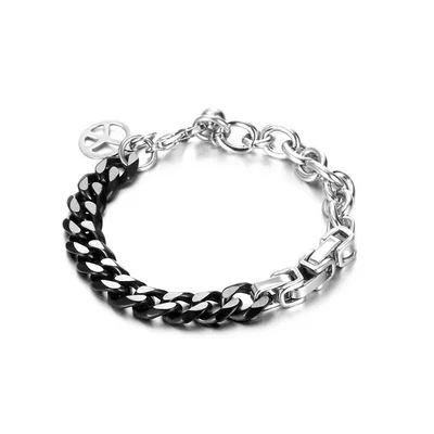 

MSYO New Ins Fashion Men Bracelet Simplicity Stainless Steel Bracelets For Men Exquisite Cuba Bracelet