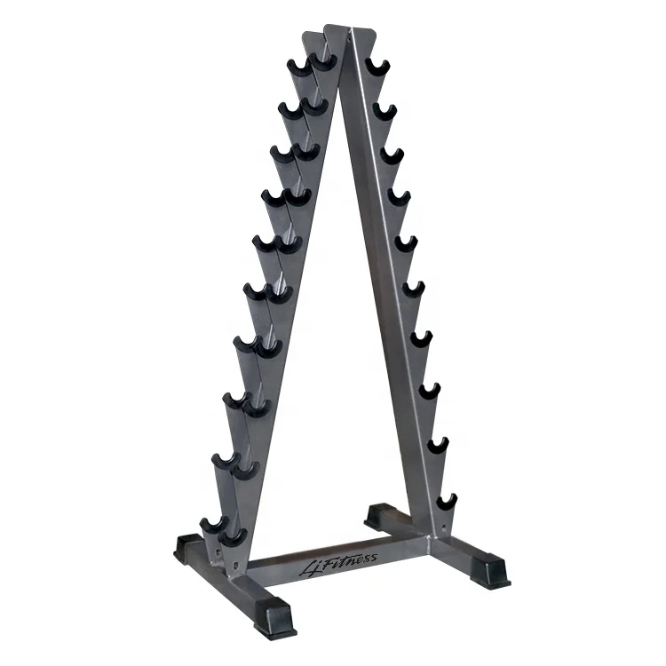 

Commercial High Quality Gym Equipment Small Vertical Dumbbell Stand Rack Set For 10 Pairs, Customer's options