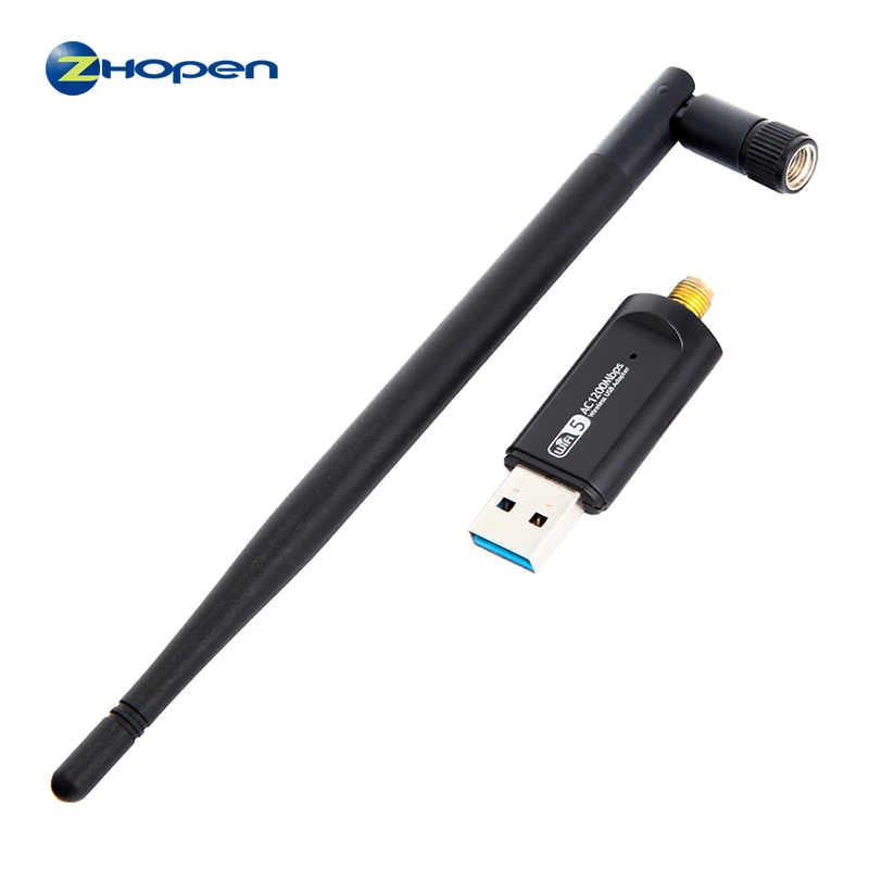 

Dual Band 2.4G/5G USB WiFi Adapter 1200Mbps USB 3.0 Wireless Network WiFi Dongle with 5dBi Antenna for PC/Desktop/Laptop/Mac