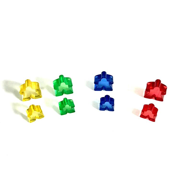 Assorted Mixed Mini Meeples Multicolor Board Game Playing Pieces Token