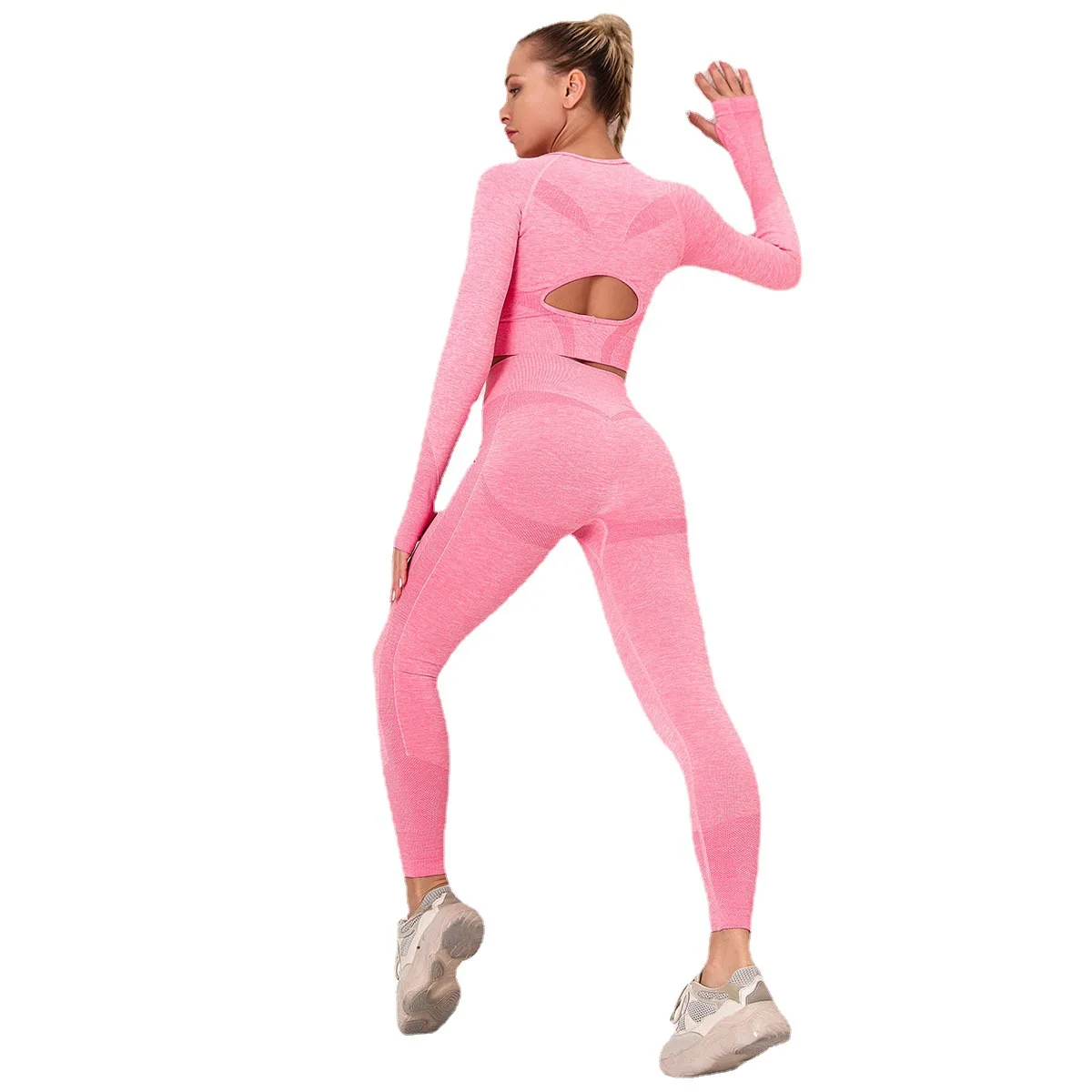 

Womens Workout Clothes Outfits Seamless Gym Yoga Set, Customized colors