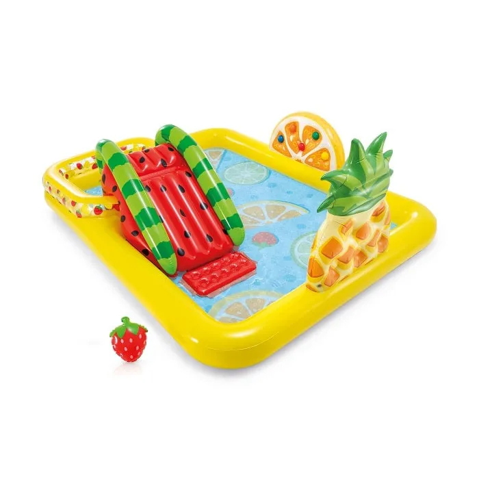 

INTEX 57158 Fun fruity play center swimming pool outdoor 2.44m x 1.91m x 91cm, Colorfully
