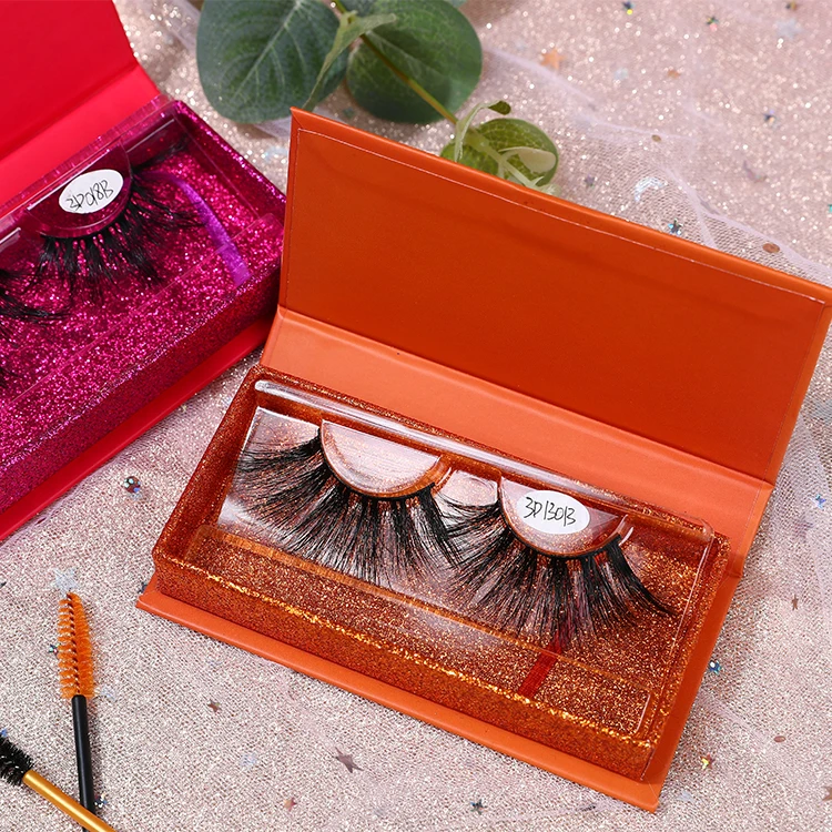 

Free custom eyelashes box lashes3d wholesale vendor 25mm mink eyelash vendor eyelash false, Black