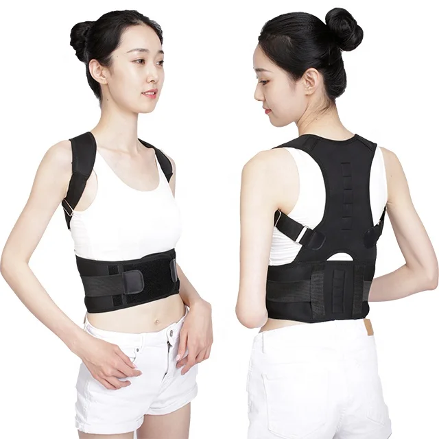 

High quality magnetic back posture corrector orthopedic posture corrector for unisex, White black