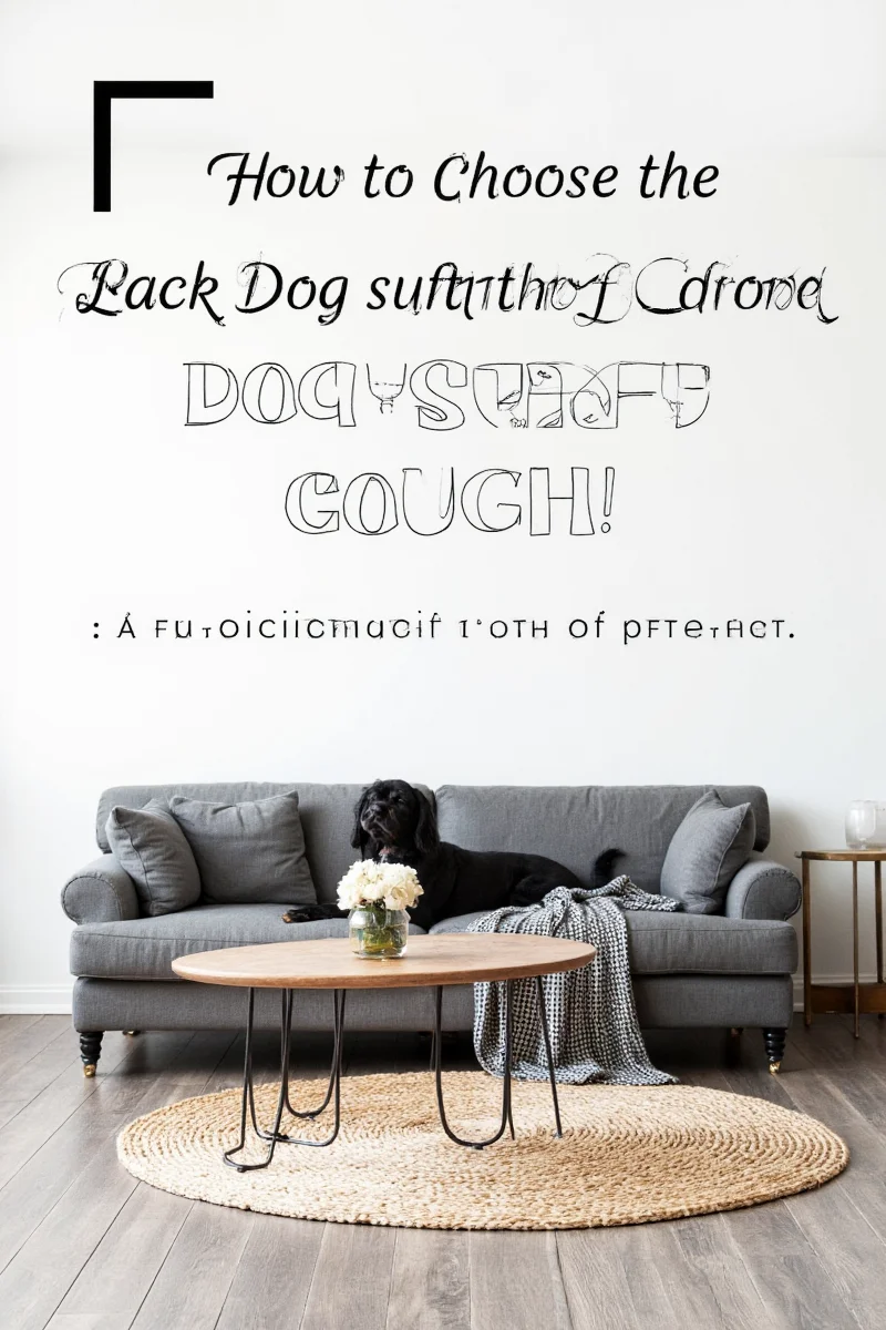 Contemporary living room featuring a sleek black dog-proof sofa paired with minimalist decor and abstract art.
