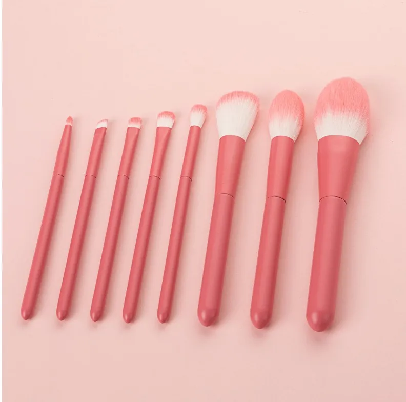 

HZM 8 Pieces makeup brush set private label custom logo beauty wholesale Professional makeup brush, Customized color