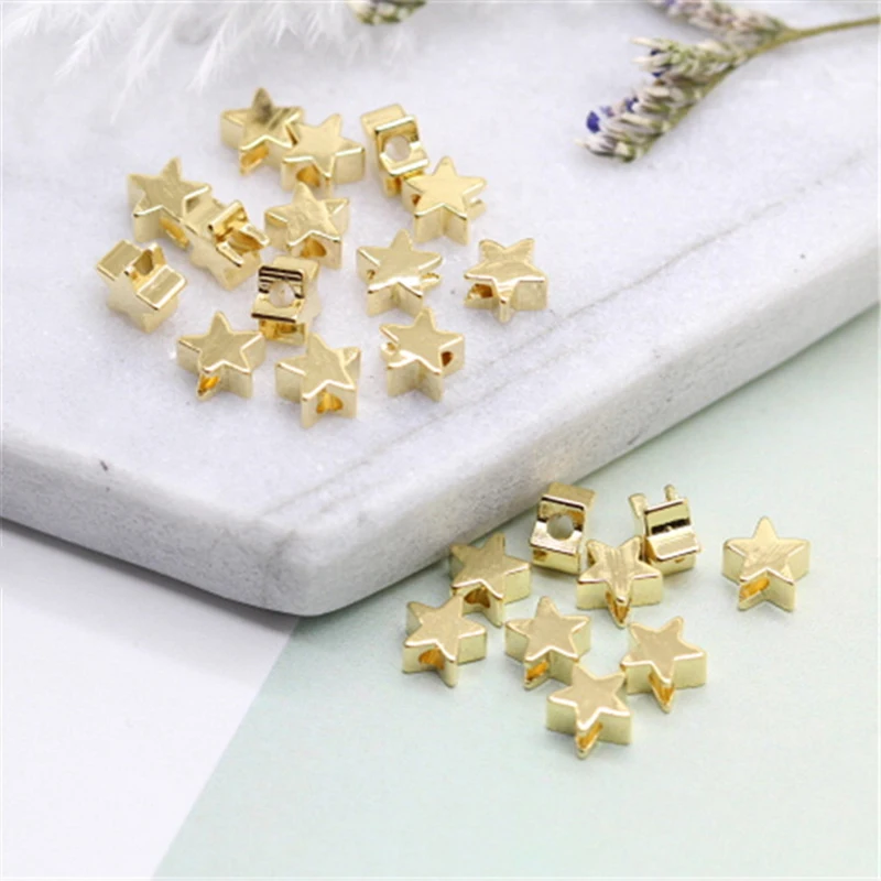 

XuQian Hign Quality Star Shaped Spacer Beads for Women Jewelry Finding