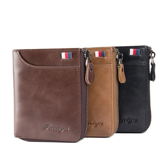 

2021 Luxury Brand Billeteras Hombres Waterproof Wallets Mini Designer Leather Wallets Men, Black/brown/khaki