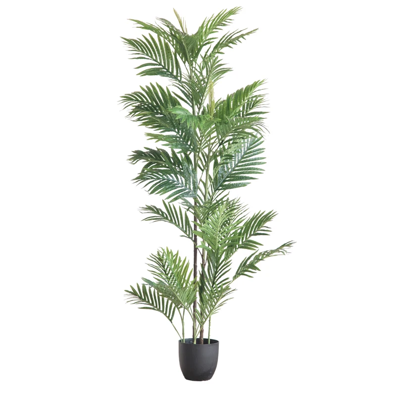 

Perpetually surviving simulated palm tree interior decoration artificial plants