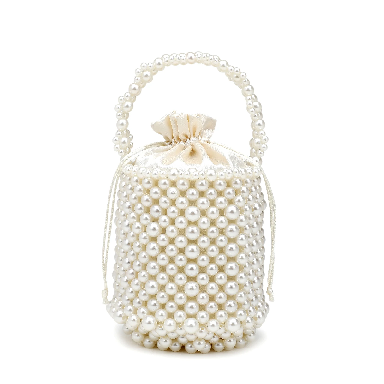 

Bucket Pearl Party Bag Pearl Clutch Bag Pearl Bag Handle, Pearl white