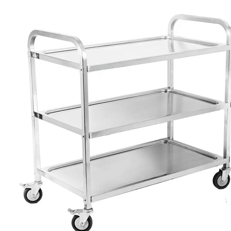 Stainless Steel Square Tube Food Service Trolley/dining Trolley - Buy ...