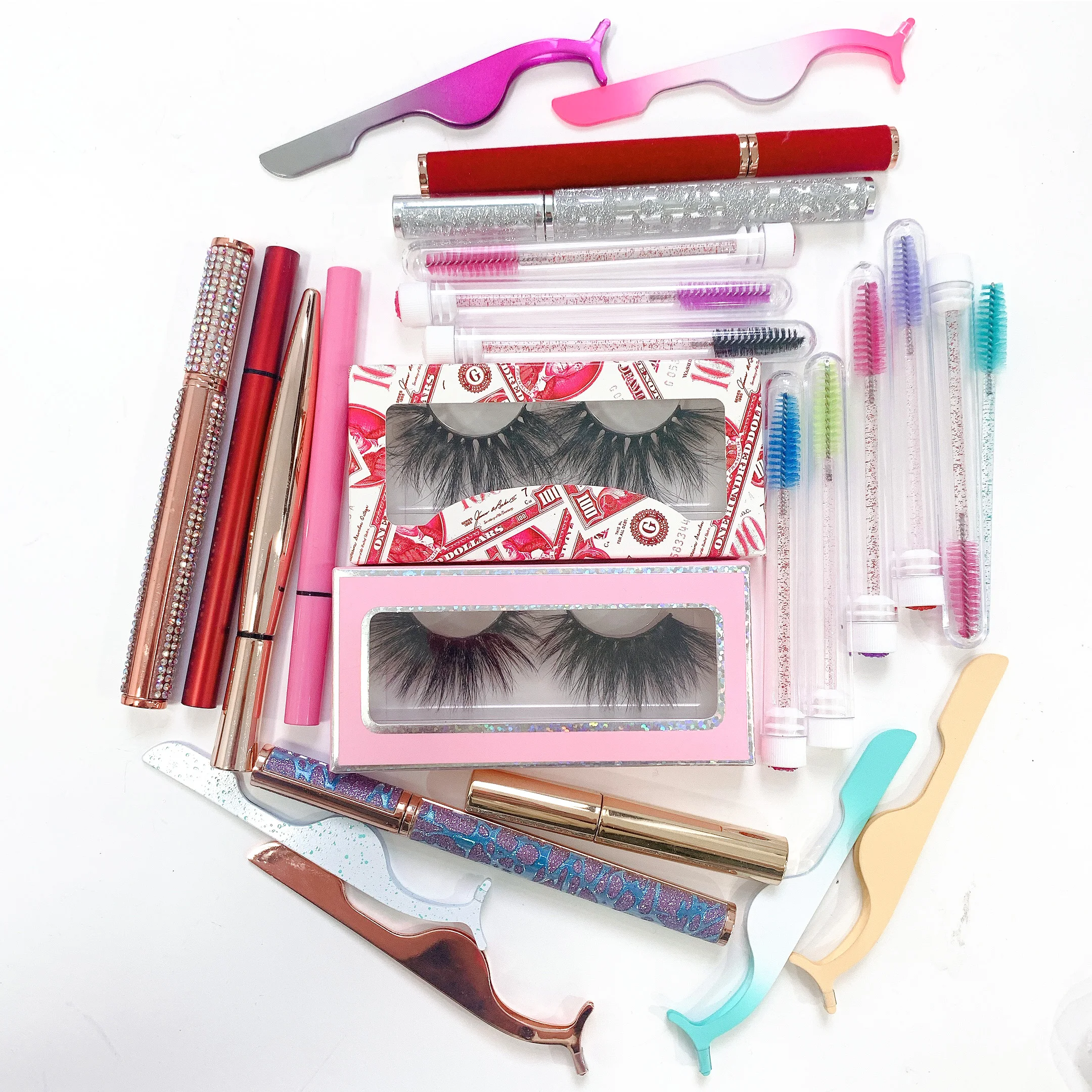 

Most popular new arrival 3D mink eyelashes 100% Real Mink Fur Eyelashes fluffy mink lashes 25mm, Black color