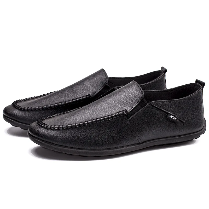 

Hot Sale High Quality Low Price Loafer Genuine Casual Leather Shoes For Man, 3 colors