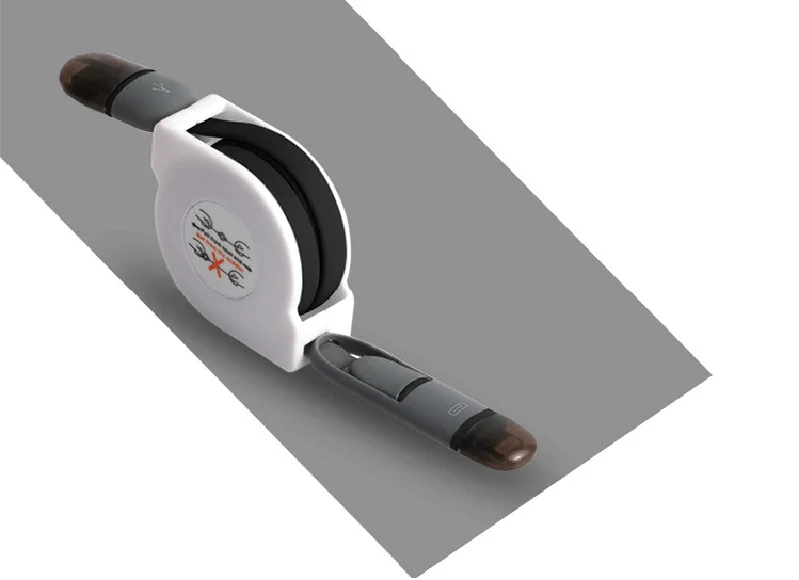 Factory directly 2 in 1 USB cable micro data cable OEM retractable usb cable - ANKUX.COM
