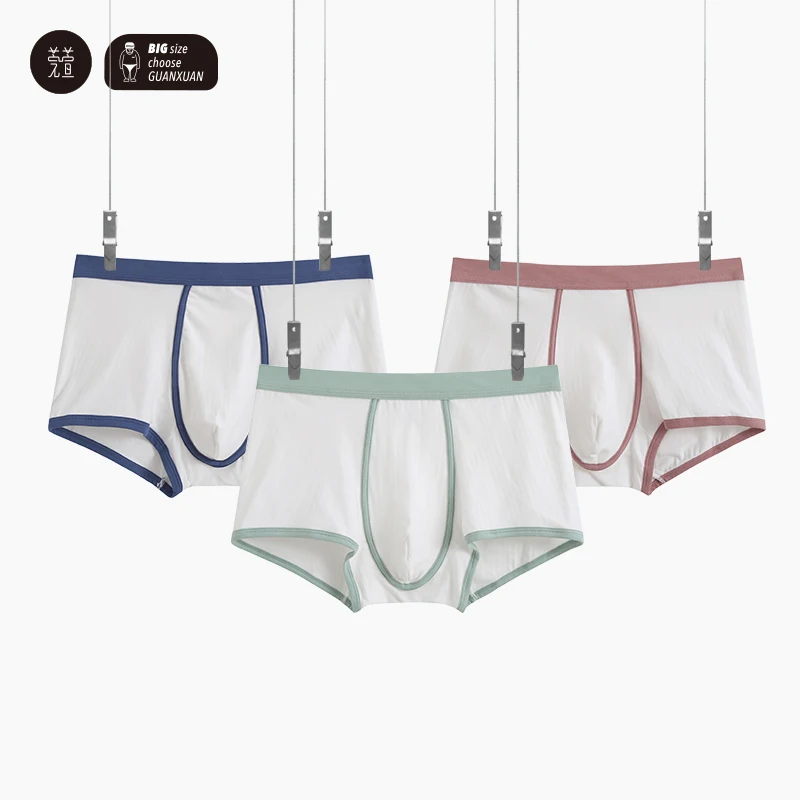 

New Style GuanXuan Wholesale Custom OEM ODM Men's Boxer Briefs 5 Piece Underwear Boxers Briefs Mens Sports Plus Size Underwear, 5 colors