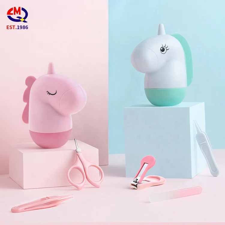 

Standard eco-friendly good price baby safety nail scissors tool set baby nail clipper set, Light blue/pink and customized color