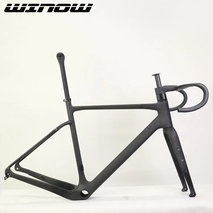 

WINOWSPORTS New modle carbon Gravel bike frame bicycle frame full hidden cable routing BB386 Disc Brake gravel bike frameset