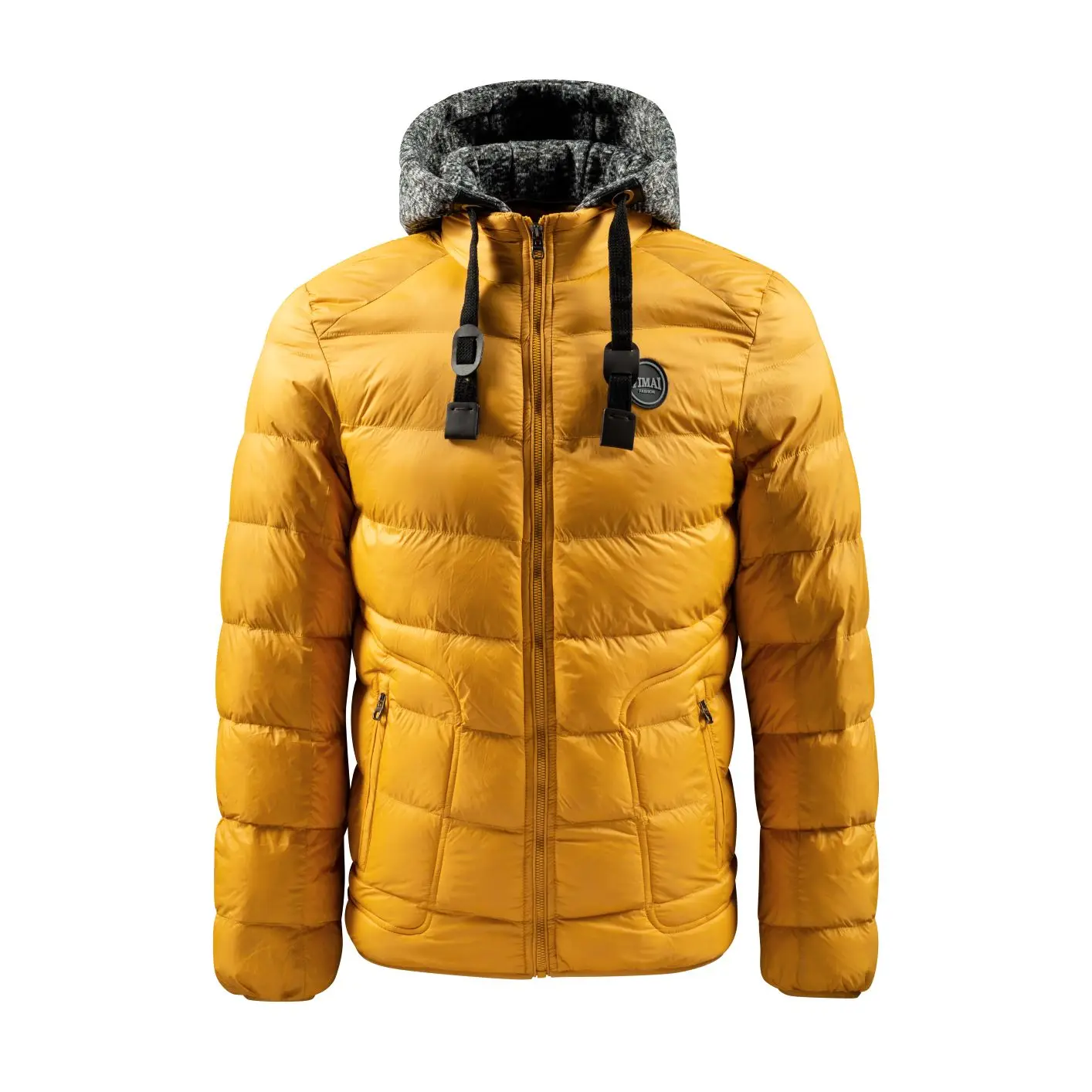 

Chinese clothing manufacturers New style light weight puffer nylon jacket men jackette men padded bomber jacket with jersey hood, Four color