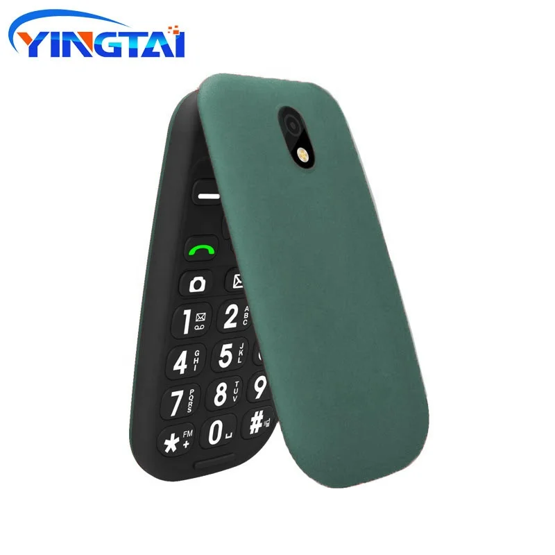 

High quality 3g flip mobile phone with sos button big keyboard dual card WCDMA 850/1900 Mhz Ready for shipping senior phone