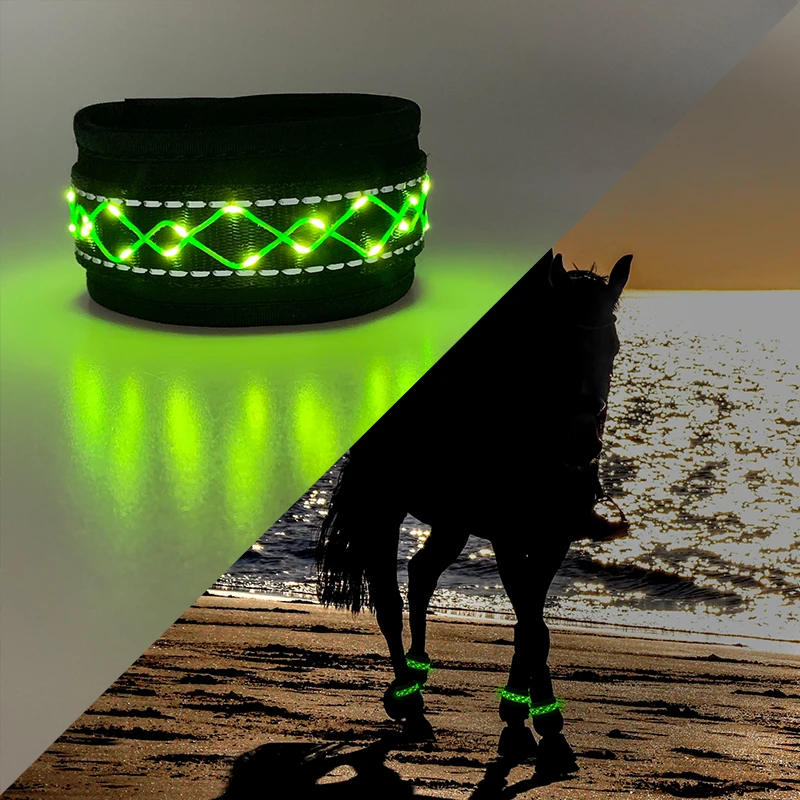 

LED horse leg band light up glow horse leg strap quality horse accessories for riding, Red , yellow , blue , green , orange , white ,
