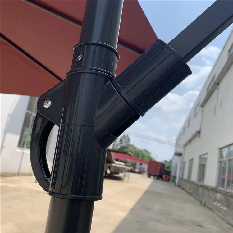 8 RIBS OFFSET PRINTING CANTILEVER POLYESTER UV PROTECTION OUTDOOR GARDEN TERRACE HANGING UMBRELLA